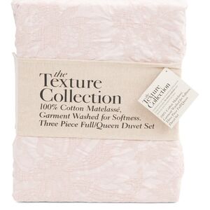 THE TEXTURE COLLECTION Cotton Percale Pink Rose Mauve KING Duvet Cover Set
